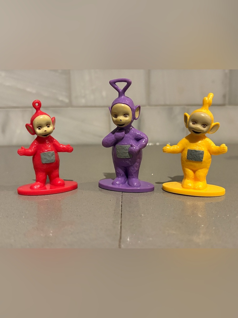Vintage 1998 Teletubbies Mini Figures Lot of 3 (DecoPac Cake Toppers)